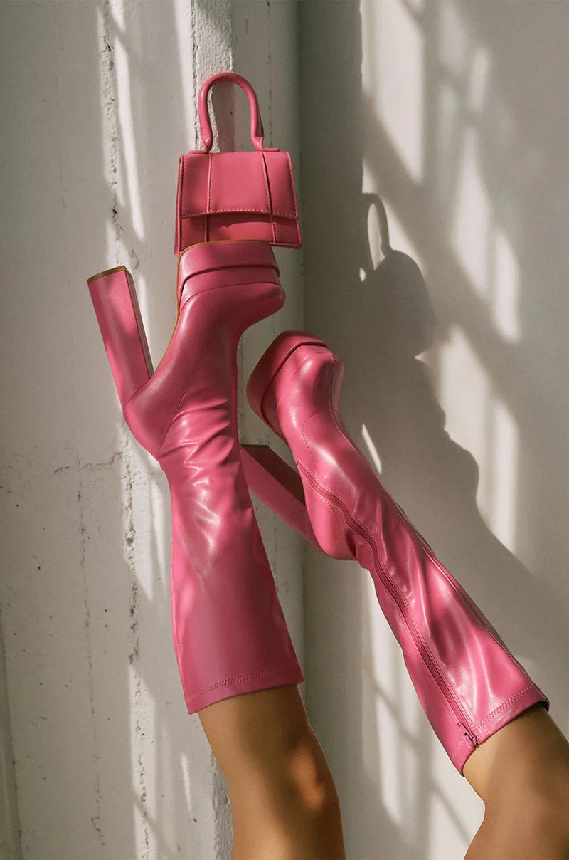 Bota Cano Longo Salto Alto Desiree