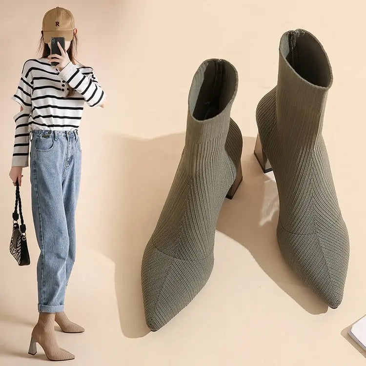 Bota Meia Cano Curto Davine