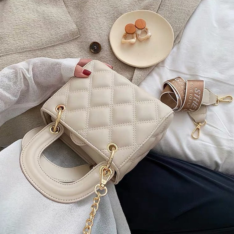 Bolsa Tote Pequena em Couro Luxury